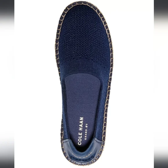 Cole Haan Cloudfeel Stitchlite Espadrille Marine Blue Knit - Picture 4 of 8